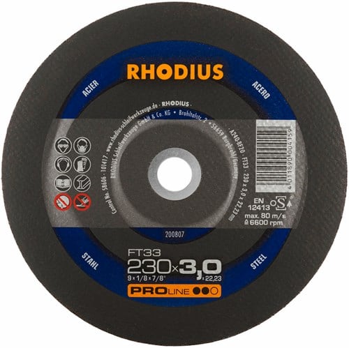 Rhodius FT33 Proline Doorslijpschijf 230x3,0x22,23mm