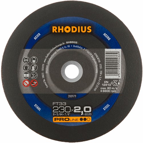 Rhodius FT33 Proline Doorslijpschijf 230x2,0x22,23mm