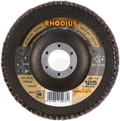 Rhodius LSZ F2 Alphaline Lamellenschijf 125x22,23mm P40