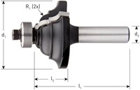 Rotec Contraprofielfrees 35mm R4,8 Silver Line Schacht 8mm (1 Stuks)-2