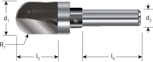 Rotec Dakgootfrees 12mm R6 Gold Line Met Geleidelager Schacht 8mm (1 Stuks)-2