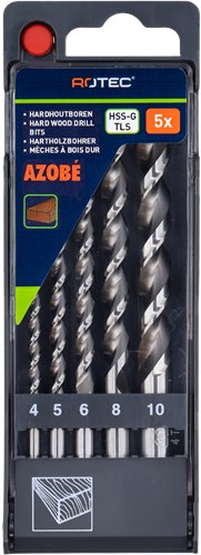 Rotec TLS Houtborenset 4, 5, 6, 8 en 10mm