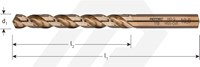 Rotec Metaalboor 2,2x53mm HSS-Co Gold Line (1 Stuks)-2
