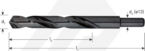 Rotec Metaalboor 16x178mm HSS-R Schacht 13mm (1 Stuks)-2