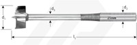 Rotec 3D Houtboor 25,0x130mm-2