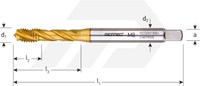 Rotec Machinetap M 4,5 DIN 371 HSS-E TiN-Gecoat (1 Stuks)-2