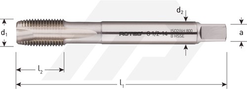 Rotec Machinetap BSP 1/4" (Gasdraad) DIN 5156 HSS-E (1 Stuks)-2