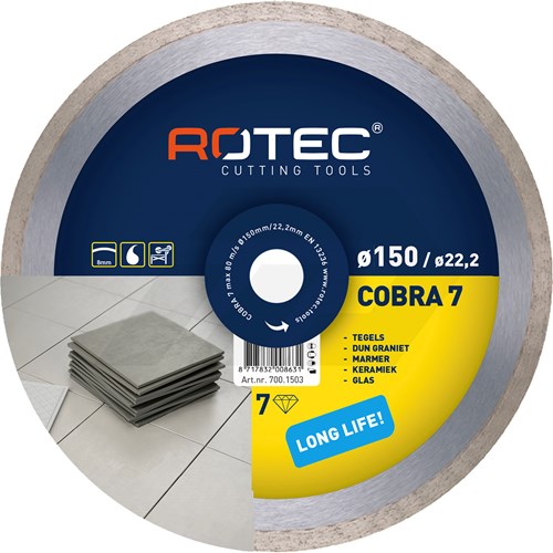 Rotec Cobra 7 180x30,0mm Diamantzaagblad Tegels