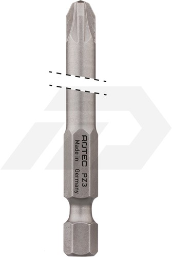 Rotec PZ 3x89mm Pozi Schroefbit Pro 1/4" (10)