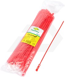 SapiSelco ClickTIE Bundelband 5,6x650mm Rood (100 Stuks)