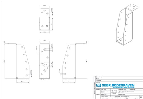 GB Balkdrager GBS Met Korte Lip  38x140mm 1,5 Verzinkt-3