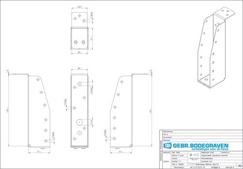 GB Balkdrager GBS Met Korte Lip  38x170mm 1,5 Verzinkt-3