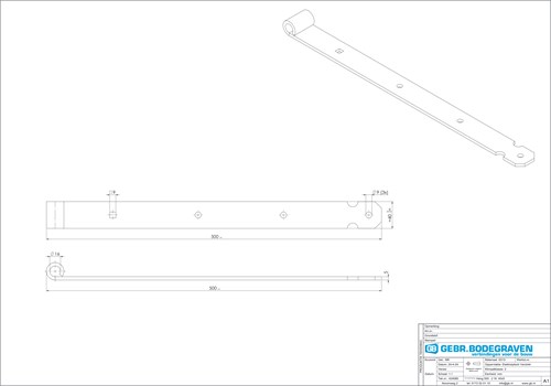 GB Heng 500x40mm Voor Pen Ø16 Verzinkt-2