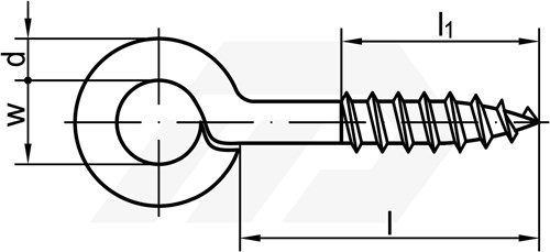 Schroefoog 3,7x20mm Oog Ø10mm Verzinkt-2