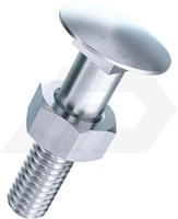 Slotbout M5x40 Verzinkt 4.8 Met Moer DIN 603