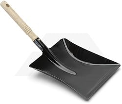 Sorex Stofblik Met Houten Greep Zwart Gelakt