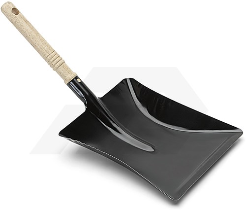 Sorex Stofblik Met Houten Greep Zwart Gelakt