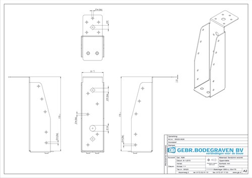 GB Balkdrager 50x175mm Met Lange Lip Verzinkt-3