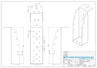 GB Balkdrager 75x225mm Met Lange Lip Zwart Gecoat-3