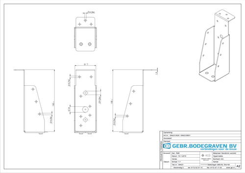 GB Balkdrager 50x150mm Met Korte Lip Verzinkt-3