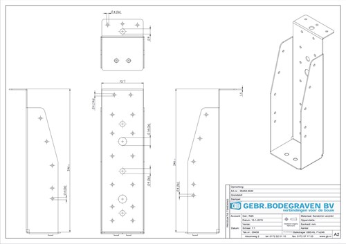 GB Balkdrager 71x246mm Met Korte Lip Verzinkt-3