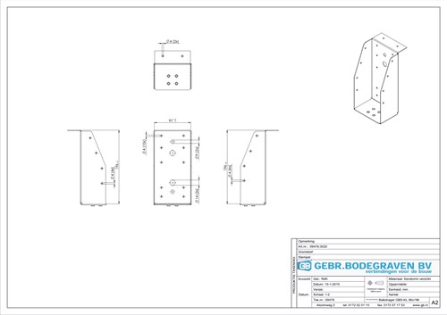 GB Balkdrager 96x196mm Met Korte Lip Verzinkt-3