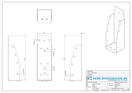 GB Balkdrager 63x200mm Zonder Lip Verzinkt-3