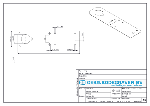 GB Tussenanker 346x90mm Verzinkt-3