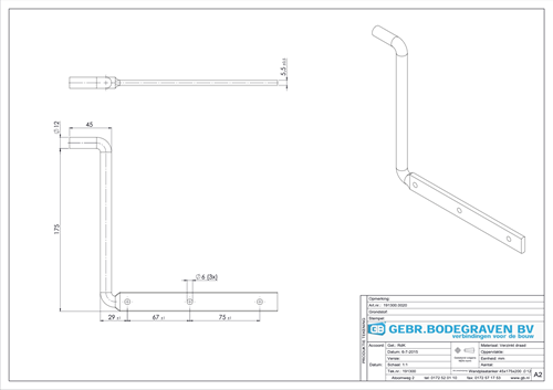 GB Wandplaatanker 45x175x200mm Verzinkt-3