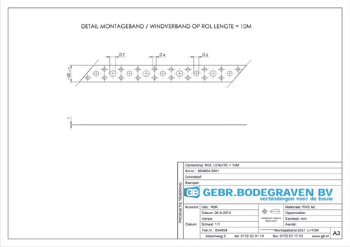 GB Montageband 20x1,0mm RVS A2 (10 Mtr)-2