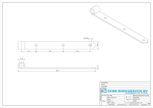 GB Heng Met Punt 300mm Voor Pen ¯18mm Verzinkt