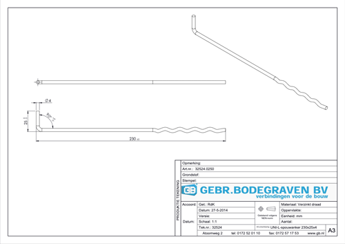 GB UNI-L spouwanker 230xØ4mm Verzinkt-3