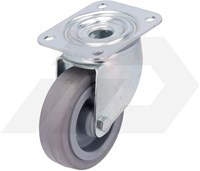 Tente Zwenkwiel Met Plaat Rubber 100mm 160kg-2