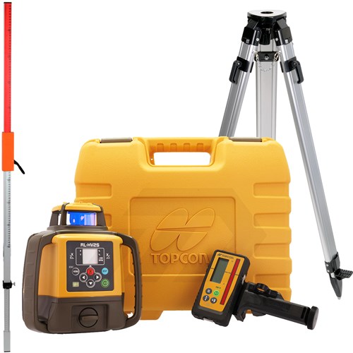 Topcon RL-HV2S Bouwlaser Incl LS-100 D Ontvanger, Statief & Baak