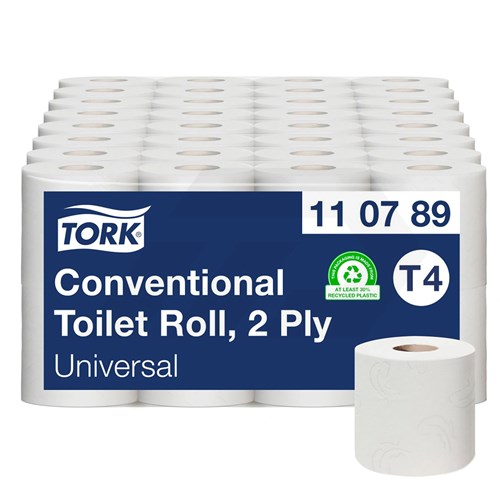 Tork T4 Universeel Toiletpapier Wit 2-Laags (64 Rollen)