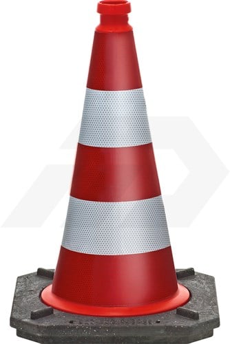 Wemas Verkeerskegel 51cm Oranje/Wit Met RA2B Folie