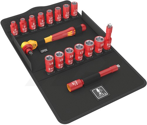 Wera Zyklop VDE 8100 SB Dopsleutelset 3/8" 17-Delig