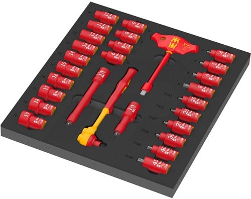 Wera 9726 VDE Dopsleutelset 3/8" 28-Delig (In Foam Inlay)