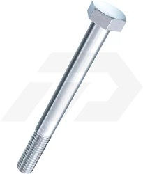 Zeskantbout M10x80 Verzinkt 8.8 SW17 DIN 931