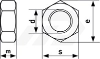 Zeskantmoer M33 Verzinkt Kl. 8 DIN934-2