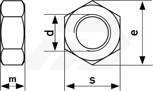 Zeskantmoer M33 Verzinkt Kl. 8 DIN934-2
